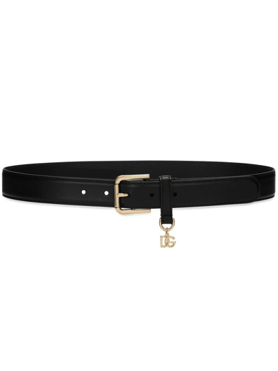 Dolce & Gabbana Leather Belt In Black