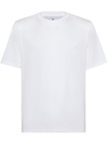 BRUNELLO CUCINELLI WHITE CREW-NECK COTTON T-SHIRT