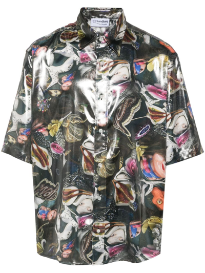 Acne Studios Graphic Print Shirt Men Multi In Polyester