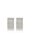 BEN-AMUN RIBBED SILVER-PLATED EARRINGS
