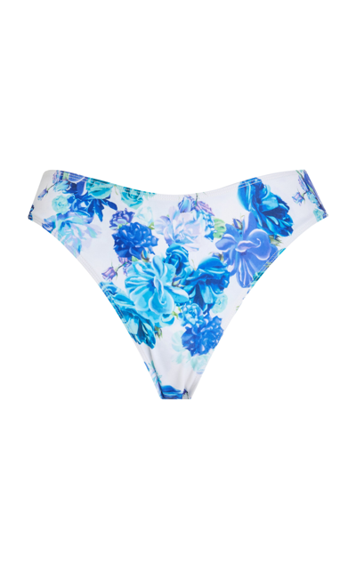 Cin Cin Boulevard High-cut Bikini Bottom In Blue