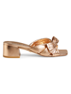 Stuart Weitzman Women's Sofia 45 Leather Slides In Rosegold