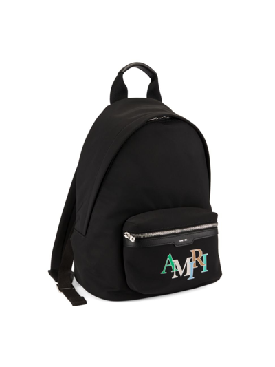 Amiri Kid's Logo Staggered Backpack In Black
