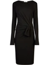Nina Ricci Bow-detailing Long-sleeve Dress In Black