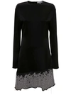 Jw Anderson J.w. Anderson Glitter-embellished Satin Minidress In Black