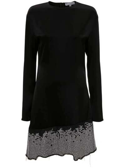 JW ANDERSON BLACK GLITTER MINI DRESS