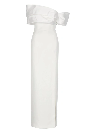 Solace London Alexis Off-shoulder Maxi Dress In White