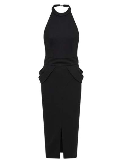 Zhivago Women's Rise Textured Halter Midi-dress In Black