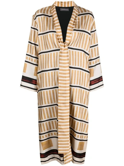 Lorena Antoniazzi Abstract-print Kaftan Dress In Neutrals