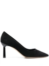 Ferragamo Vissia 70 Nappa Leather Pumps In Black