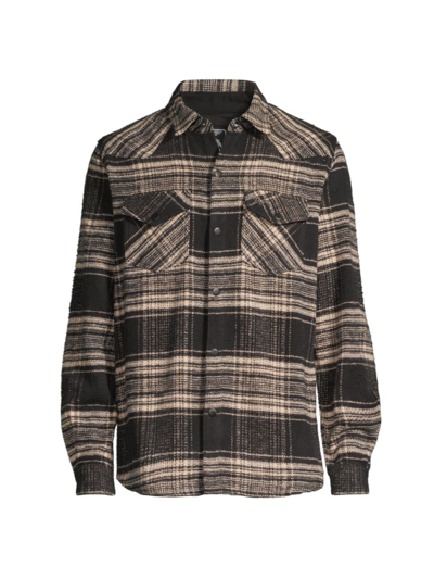 Prps Men's Staging Plaid Button-front Shirt In Black