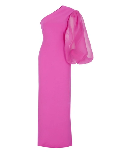 Solace London Hudson One-shoulder Maxi Dress In Pink
