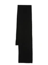 Versace Intarsia-knit Logo Wool Scarf In Black