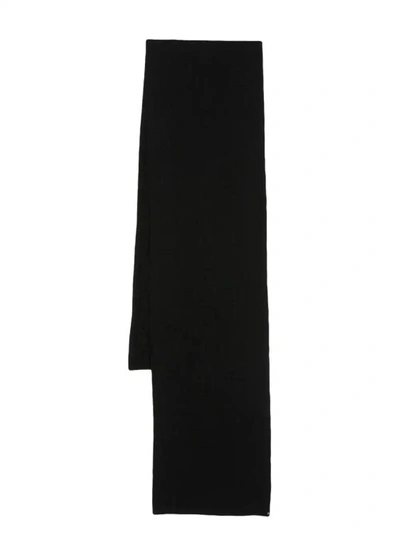 Versace Intarsia-knit Logo Wool Scarf In Black