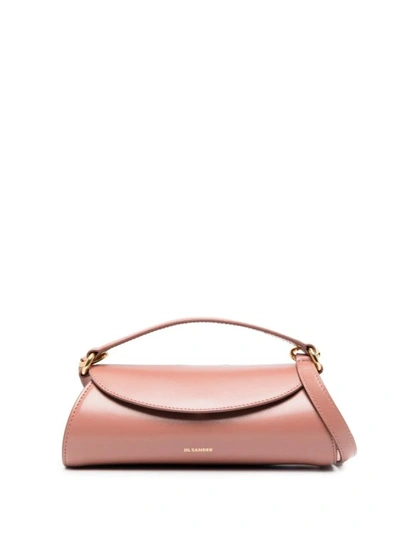 Jil Sander Cannolo Mini Leather Bag In Pink