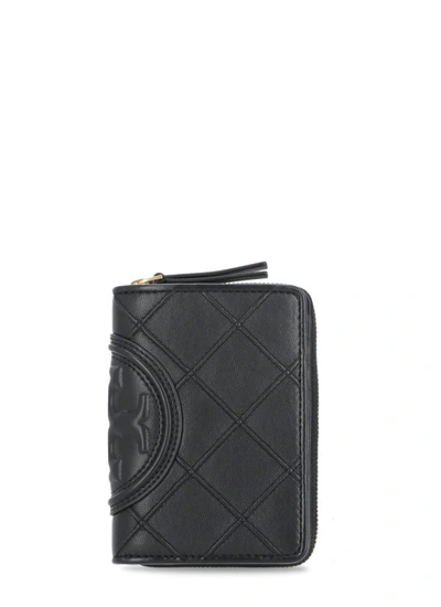 Tory Burch Smooth Leather Wallet In Black