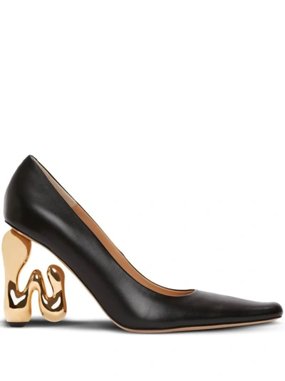 Jw Anderson Sculpted-heel Leather Pumps In Black