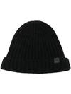 Tom Ford Ribbed-knit Beanie Hat In Black