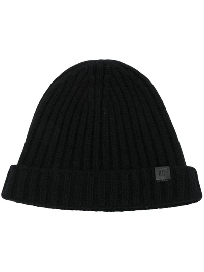 Tom Ford Ribbed-knit Beanie Hat In Black