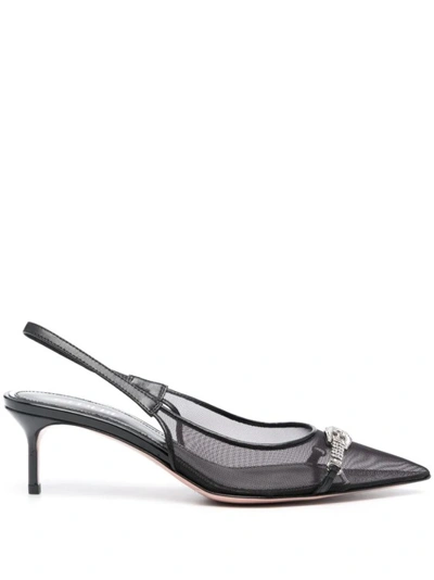 Gedebe 50mm Crystal-embellished Slingback Sandals In Grey