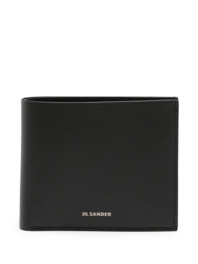 Jil Sander Leather Bi-fold Wallet In Black