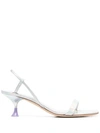 3juin Multicolored Heeled Sandals In White