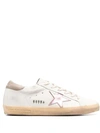GOLDEN GOOSE WHITE SUPER-STAR PINK STAR SNEAKERS