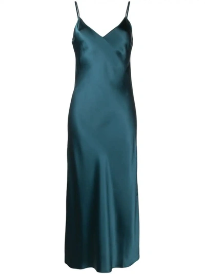 Joseph Silk Satin Clea Dress In Green