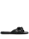 MSGM BLACK KNOT SLIPPERS