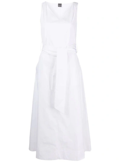 Lorena Antoniazzi Belted Midi Dress In White