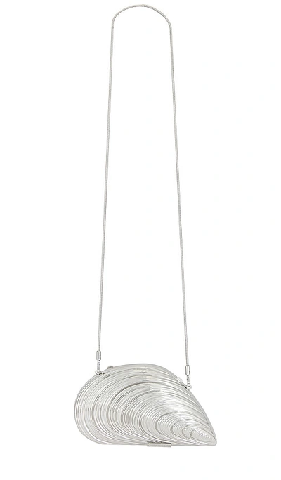 SIMKHAI BRIDGET OYSTER SHELL CLUTCH
