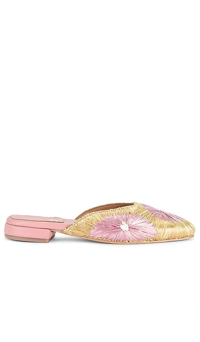 Jeffrey Campbell Mitzy Slide In Gold & Pink
