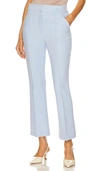 Veronica Beard Tani Flared Trousers In Ice Blue
