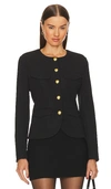 Veronica Beard Kensington Tailored Knit Jacket In Black