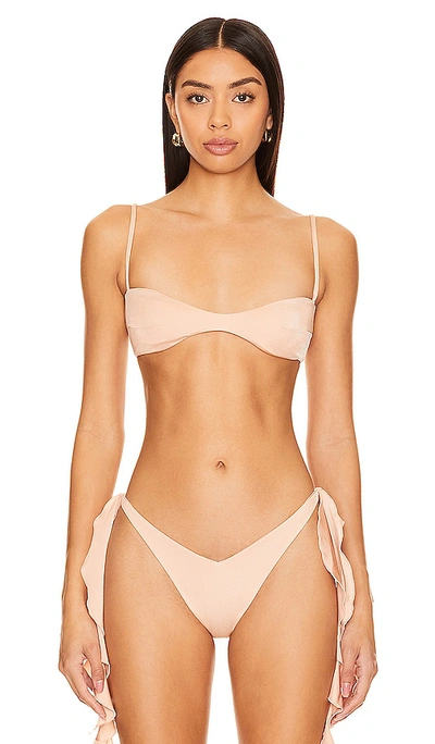 Belle The Label Clio Bikini Top In Cocktail Pink