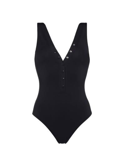 Giorgio Armani Caipirihna One-piece Swimsuit In Uc Black Beuty