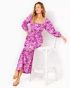 Lilly Pulitzer Lakira Cotton Maxi Dress In Mulberry Wild Ride