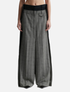 PUSHBUTTON CHECK SIDE FOLDED WIDE PANTS