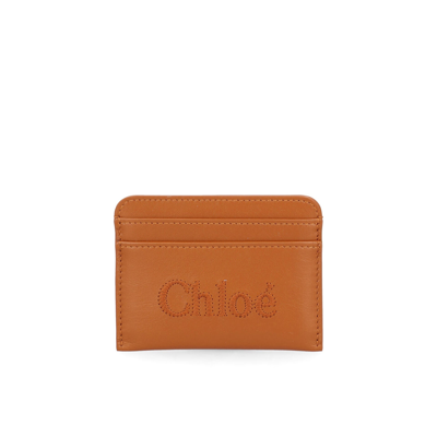 Chloé Card Holder In Brown
