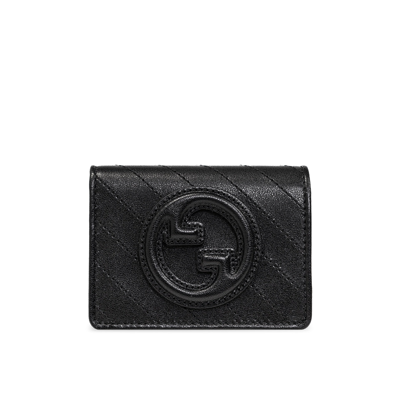 Gucci Blondie Leather Card Holder In Black