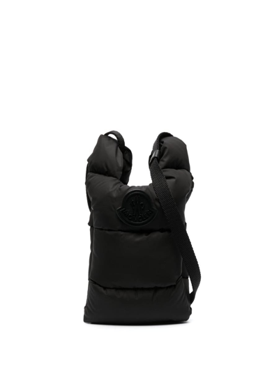 Moncler Legere Quilted Crossbody Bag In Black