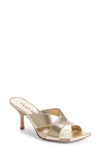 Stuart Weitzman Carmen Sandal In Light Gold