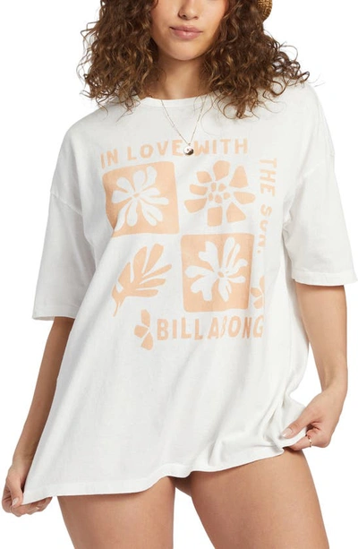Billabong In Love With The Sun Cotton Graphic T-shirt In White