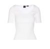 Pinko Ribbed Sweater With Transparent Love Birds Logo In White