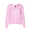 Pinko Lightweight Knit V-neck Sweaters With Long Sleeves In Pink