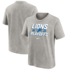 NIKE YOUTH NIKE HEATHER GRAY DETROIT LIONS 2023 NFL PLAYOFFS ICONIC T-SHIRT