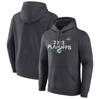 FANATICS FANATICS BRANDED HEATHER CHARCOAL MIAMI DOLPHINS 2023 NFL PLAYOFFS FLEECE PULLOVER HOODIE