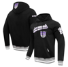 Pro Standard Black Sacramento Kings Script Tail Pullover Hoodie In Black