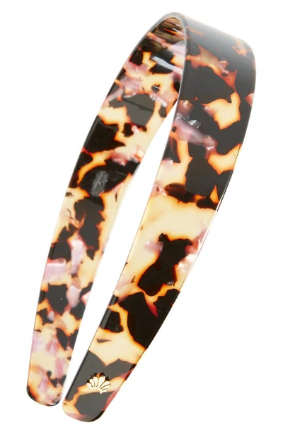 Lele Sadoughi Emma Tortoise-shell Acetate Headband In Rose Tortoise