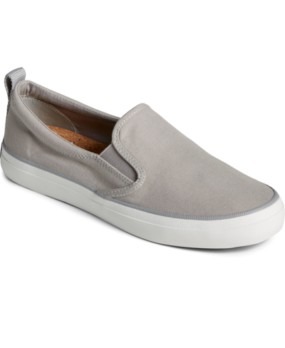 Sperry Women's Crest Twin Gore Seacycled Canvas Sneakers In Gray